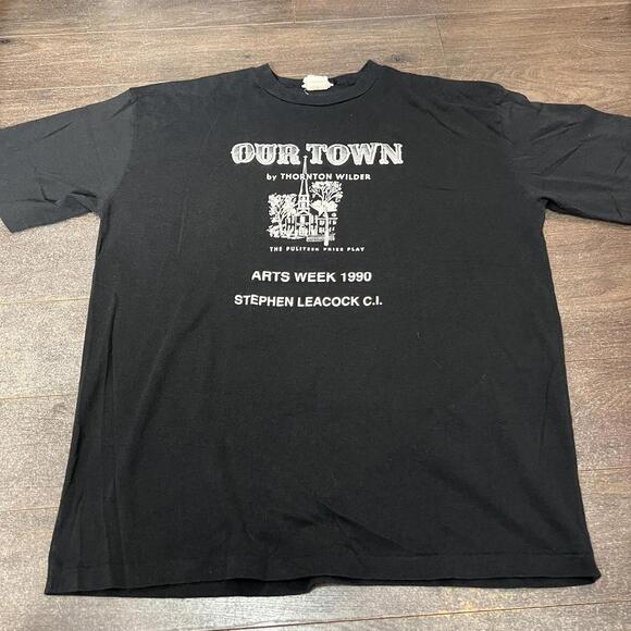 Vintage Our Town By Thornton Wilder T Shirt 90s XLarge - Picture 2 of 4